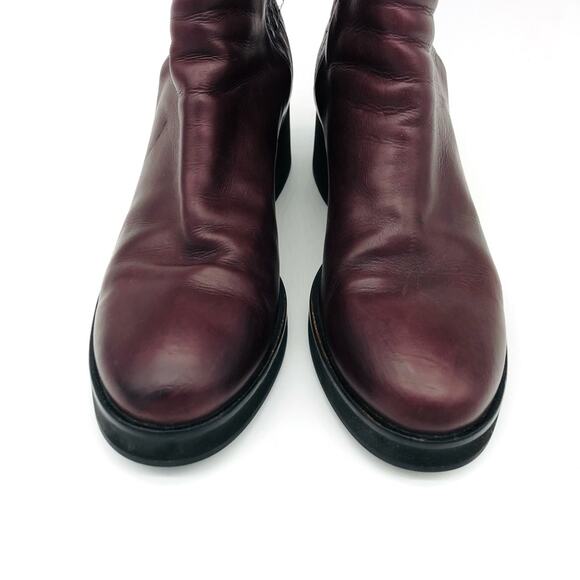 HOMERS Artisan Ribbed Chelsea Leather Ankle Boot Purple 41 - Picture 4 of 13